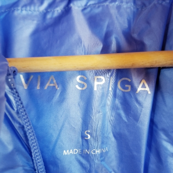VIA SPIGA Blue Puffer Jacket - Picture 9 of 15